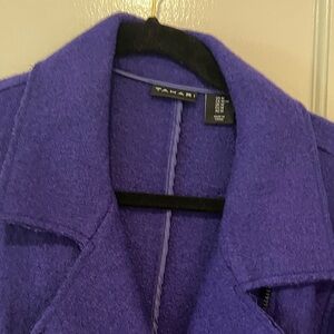 Tahari Women's Vibrant Purple Pea Coat
